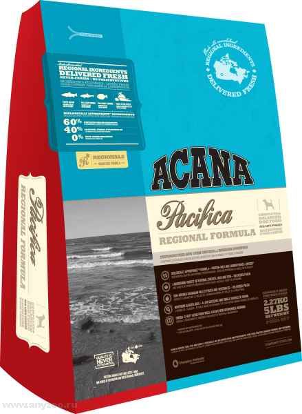 Acana (Акана) Pacifica Dog. Сухой беззерновой корм для собак всех пород и возрастов с лососем, 2,27 кг